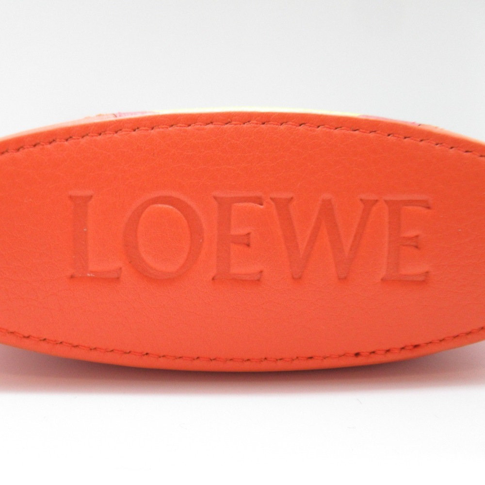 Loewe Dice Pocket Calcifer Shoulder Bag Leather Orange View 6